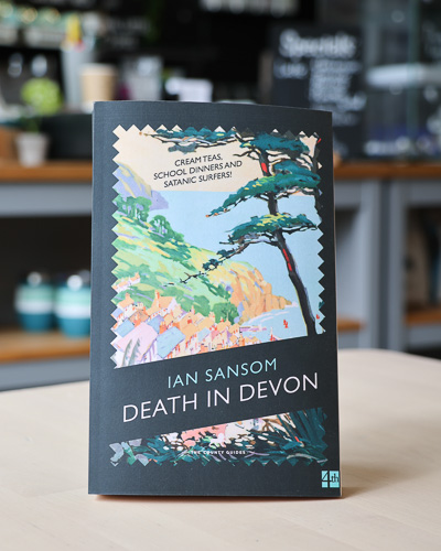 An image of the book cover for Death in Devon by Ian Sansom