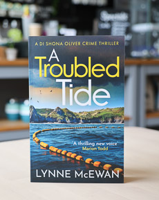 An image of the book cover for A Troubled Tide by Lynne McEwan