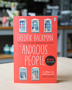 An image of the book cover for Anxious People by Fredrik Backman