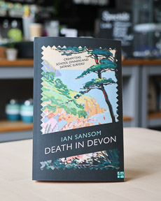 An image of the book cover for Death in Devon by Ian Sansom