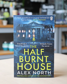 An image of the book cover for The Half Burnt House by Alex North