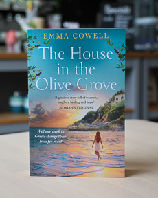 An image of the book cover for The House in the Olive Grove by Emma Cowell